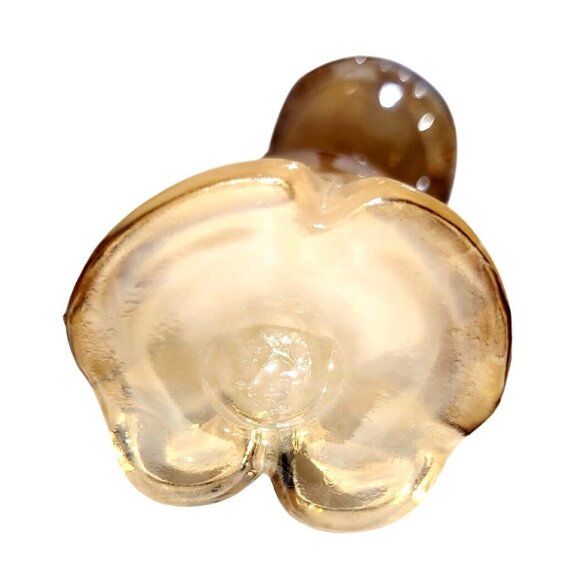 Vintage Boyd Art Glass Chuckles Clown Figurine Pink Slag Glass 3.75" UV Glow - Picture 7 of 9